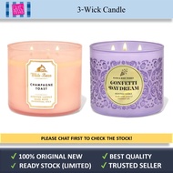 💯Original New BBW 3-Wick Scented Candle Champagne Toast Confetti Daydream Bath And Body Works Original Outlet Store Gift