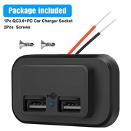 Dual USB Car Charger Socket USB Charger Adapter 4.8A Usb 3.1A Splitter 12V/24V Car Outlet E4V4 Power