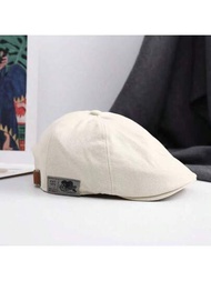 1頂日本街頭時尚品牌布標誌貝雷帽兒童夏秋通用嘻哈反斗鴨嘴帽前帽男女皆可