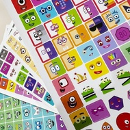 数字方块表情贴纸2厘米不干胶贴纸Numberblocks表情贴纸小方块贴8.12 Numberblocks emoji stickers 2cm Adhesive stickers Numberblo