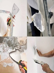 4入組鍛造牆板刮刀（2英寸、3英寸、4英寸、5英寸刮刀套裝）,不銹鋼鍛造刮刀,壁紙刮板漆刮刀工具,適用於牆面找平及刮除殘留漆跡和接縫處處理