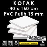 Box 40 x 160 cm - 15 mm - White PVC PVC Foam Board/