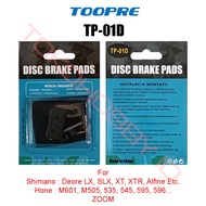 TOOPRE TP-01D ZOOM Shiman0 A01S M06 M07Ti Deore LX SLX XT XTR Alfine Hone Original Brake Pads