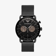 นาฬิกาข้อมือผู้ชาย EMPORIO ARMANI Chronograph Black Stainless Steel - Black AR11142