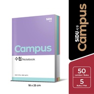 SiDU Campus Campus Long Notebook 50 Sheets - 1 Pack of 5 books