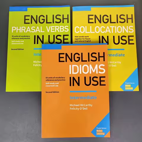 3 Book English Color Printing English Vocabulary In Use Collocations Idioms Phrasal Verbs Intermedia