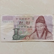 Uang Asing Kuno Korea Selatan 1000 Won Original 100%