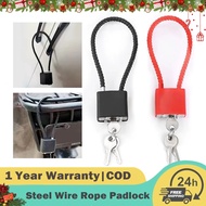 20/28cm Steel Wire Padlock Rustproof Sturdy Anti-theft Cable Lock for Locker Cabinet Luggage Helmet