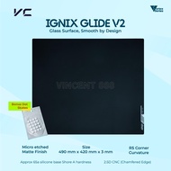 VortexSeries IGNIX GLIDE V2 VP001 Premium Gaming Glasspad 49x42cm L Size VP-001 Mousepad Kaca Glass 