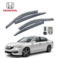 Honda Accord 2014-2017 2018 above injection Door Visor stainless steel lining Air press window Sun v