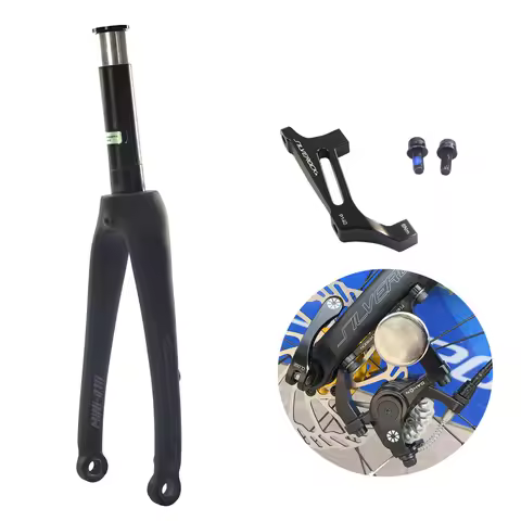 SILVEROCK MINI-01D Thru Axle Carbon Fork 16in Plus 349 Caliper Disc Brake M12 x 100mm Folding Bike U