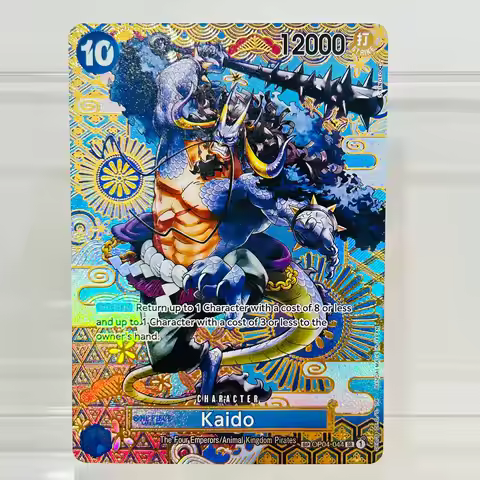 One Piece Kaido OP04-044 SP Character Card English Holographic Texture Cards Collectible Grade DIY P