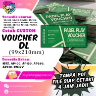 Print DL Vouchers, Coupons, Coupons, Size 99 x 210 mm, 9.9cmx21cm, Ready to Become HVS Art Paper IVO