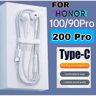 Honor 200 Pro 200 Lite100 Pro 90 Lite X8bX9b X9c X9X9a70 5G Earphone Type C USB Headphones Mic Answe