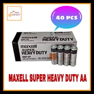 40 Pcs Maxell R06(SP) Super Heavy Duty AA Battery