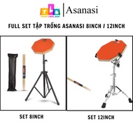 FULL SET Clear PAD 8 INCH / 12 INCH ASANASI + 5A UMBRELLA + PREMIUM SNARE STAND FOR NEWS