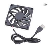 NEX Powerful 13CFM 80mm 80x80x10mm Brushless USB Cooling Fan For PC CPU Cabinet Temperature Control 