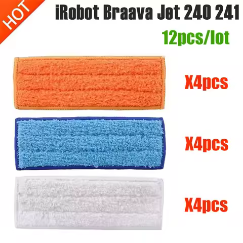 Washable Wet Mopping Pads Damp Pads Dry Pad Cloth For iRobot Braava Jet 240 241 Cleaner Robot Spare 