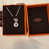 💖Hermes 銀飾 圓牌 項鍊💖 全新 經典