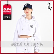 ✿ acme de la vie ✿ ADLV AUTHENTIC A LOGO EMBLEM PATCH CROP HOODIE KOREA STREET STYLE LISA SERIES