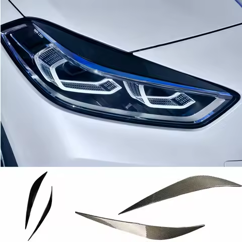 ABS Gloss Carbon Car Eyebrow Eyelids For BMW F40 116i 118d 118i 120i 128ti 120d M135i 2019-2023 Head