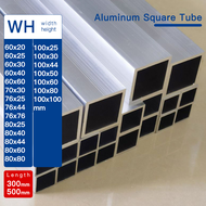 Aluminium alloy square tube width 60-80mm length 300 500mm Square profile DIY decoration Aluminum sq