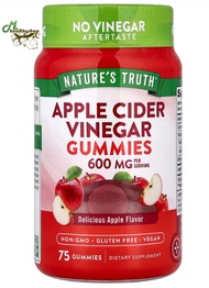 Natures Truth Apple Cider Vinegar Gummies  กัมมี่ ช่วยดูแลรูปร่าง เคี้ยว อร่อย ปริมาณ 75 เม็ด