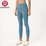 Lululemon European and American yoga pants, women's yoga cropped pants, high waist pocket sports yoga pants, women's lulu original factory special price
