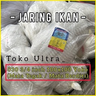 MATA Fishing Net 030 3/4 INCH 100x100 Yoko (Eye Upright) Net 3/4 INCH String Net 030 CRAB Trawl CRAB