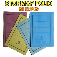 12pcs Stopmap Kertas Folio / Map kertas biasa