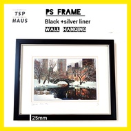 5R|6R|8R|A4|10R|11R|12R|A3 Black Silver PS Photo Frame Wall hanging for weddingcertphotosgraduation 