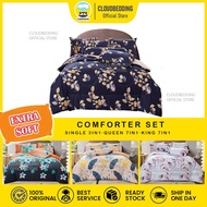 Comforter Set 7IN1 Super Single/ Queen/ King Cadar with Comforter Selimut Tebal Cadar Getah Keliling
