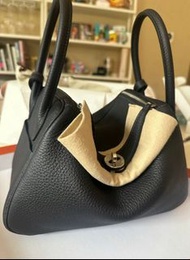 全新Hermes Lindy 26 3Y銀扣 無限接近黑色 TC皮 B stamp full set 可陪驗