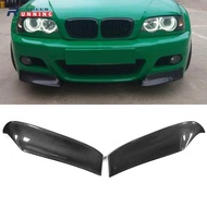 Real Carbon Fiber Front Bumper Lip Splitters Aprons Flaps for BMW 3 Series E46 M3 Coupe 1999- 2006 B