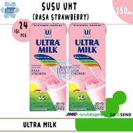 Ultra Milk Rasa Strawberry 250ml (1 Dus = 24 Kotak)