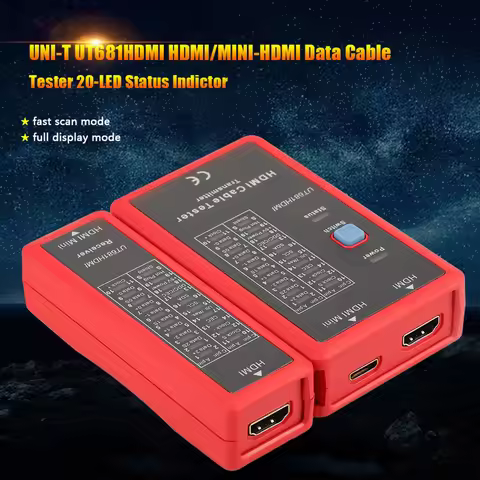 HDMI Cable Tester UT681HDMI Tester MINI-HDMI Tester UT681HDMI HDmi MINIHDMI Data Cable Tester 20LED 
