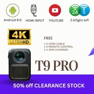 [HISILICON CHIPSET] T9 Pro ANDROID 9.0 HDMI 5G INPUT HOME CINEMA PROJECTOR