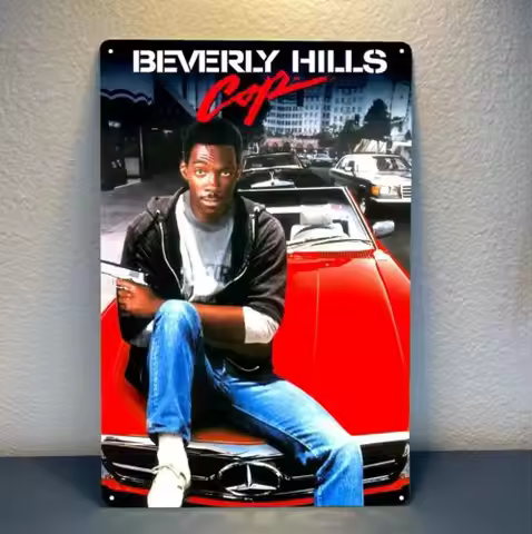 Beverly Hills Cop Movie Metal Poster Tin Sign - 20x30cm Plate -aluminum