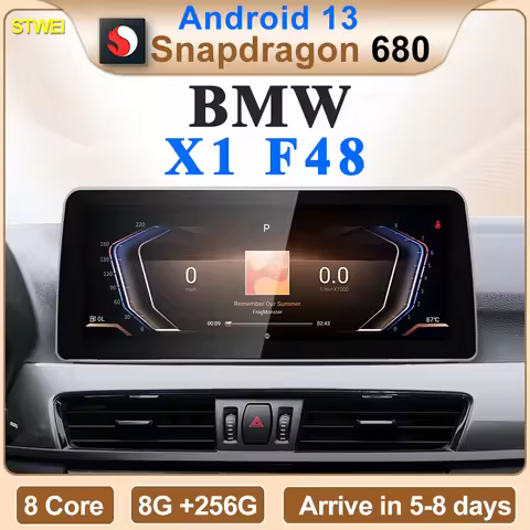 STWEI 2024 New ID6 ID7 ID8 Android 13 Qualcomm680 Snapdragon6225 8GB 256GB 12.3inch For BMW X1 F48 2