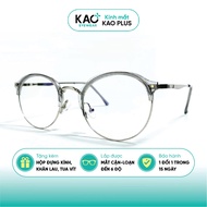 KAO PLUS fashion round eyeglass frames made of metal and plastic, fashion accessory C52