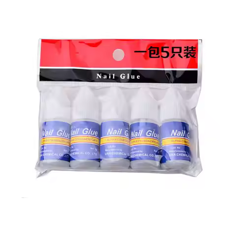 5pcs 3g Fast drying Nail art glue tips glitter UV acrylic Rhinestones decorations nail glue false ti