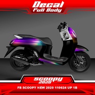 Stiker Sticker Decal Motor HONDA SCOOPY 2020 Ungu Full Body 110624 UP 01