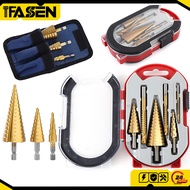 Step Drill HSS Titanium Coated Hex Shank Drills Bits Steel Wood Cone Hole Opener Cutter Punch Taper 