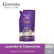 (Ready Stock)Ginvera World Spa English Shower Scrub (Lavender &amp; Chamomile) Refill Pouch 600ml