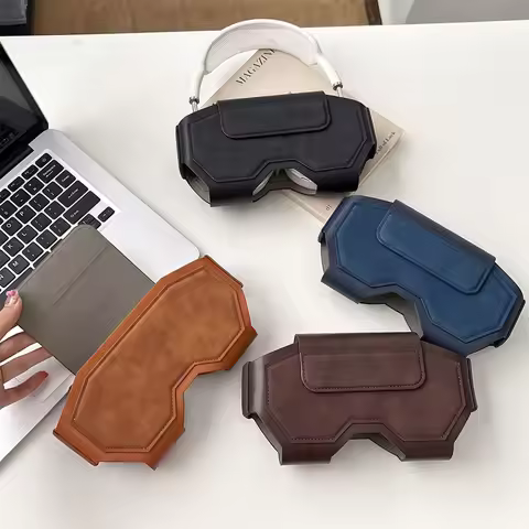 For AirPods Max / AirPods Max 2 Headphones – Leather Protective Storage Bag & Sleep Mode Case | Hard