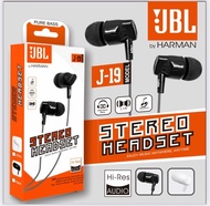 Handset / Headset / HF EarPods / HiFi Handsfree Earphone JBL J-19 ORIGINAL BY HARMAN FULL BASS+ SUPER MEGABIGBAS