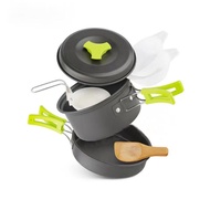 Camping Cooking Set Camping Cookware set 2-3 Camping Pot Pan Khemah Set Dapur Set Masak Camping 露营餐具