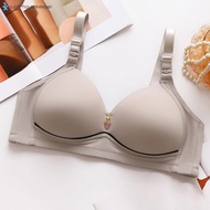 Woman Skin Friendly Safe Bra Padded Lift Push Up Bra with Rhinestones Decor