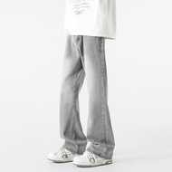 Seluar Kerja Vintage Seluar beg seluar kargo lelaki Seluar jeans retro kelabu berasap