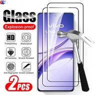 2Pcs 9D Curved Edge Tempered Glass For vivo V50e 5G Full Cover Screen Protector Sheet Film vivoV50e